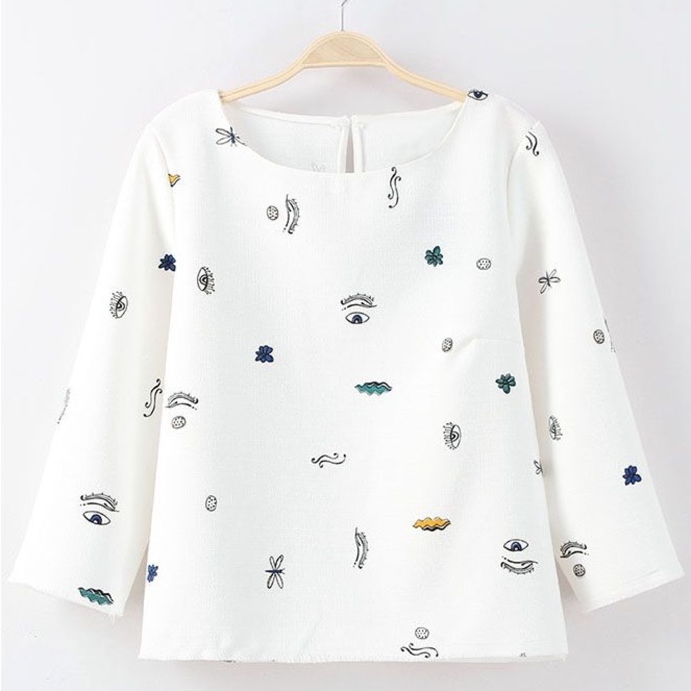Zara Printed design Blouse Top